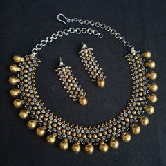 Rawa Work Ball Necklace With Earrings