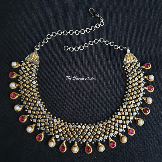 Dual Tone Chatai Necklace