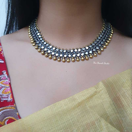 Dual Tone Chatai Necklace