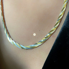 Dual Tone Silver  Chain