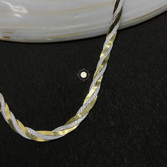 Dual Tone Silver  Chain