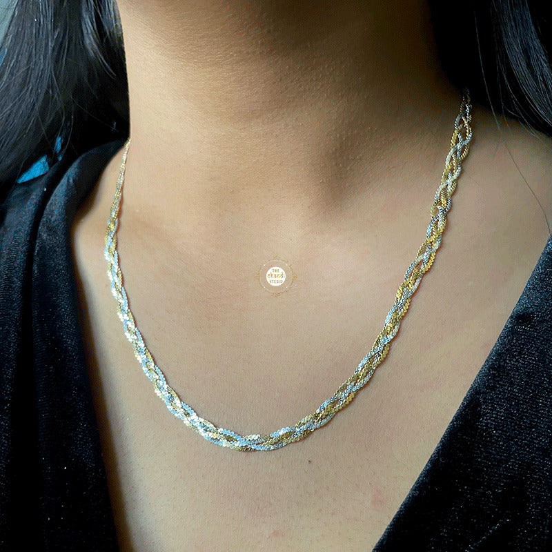 Dual Tone Silver Chain