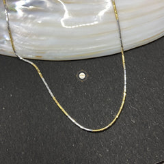 Dual Tone Silver  Chain