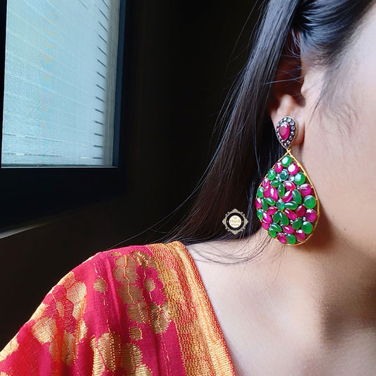 Bold and Bling Stone Earring