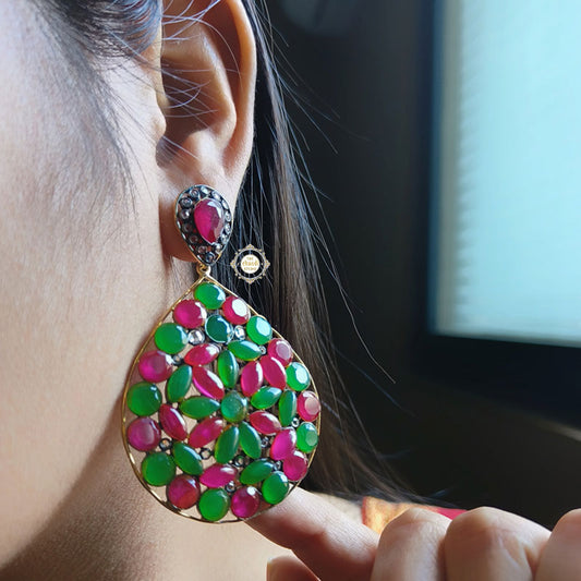 Bold and Bling Stone Earring