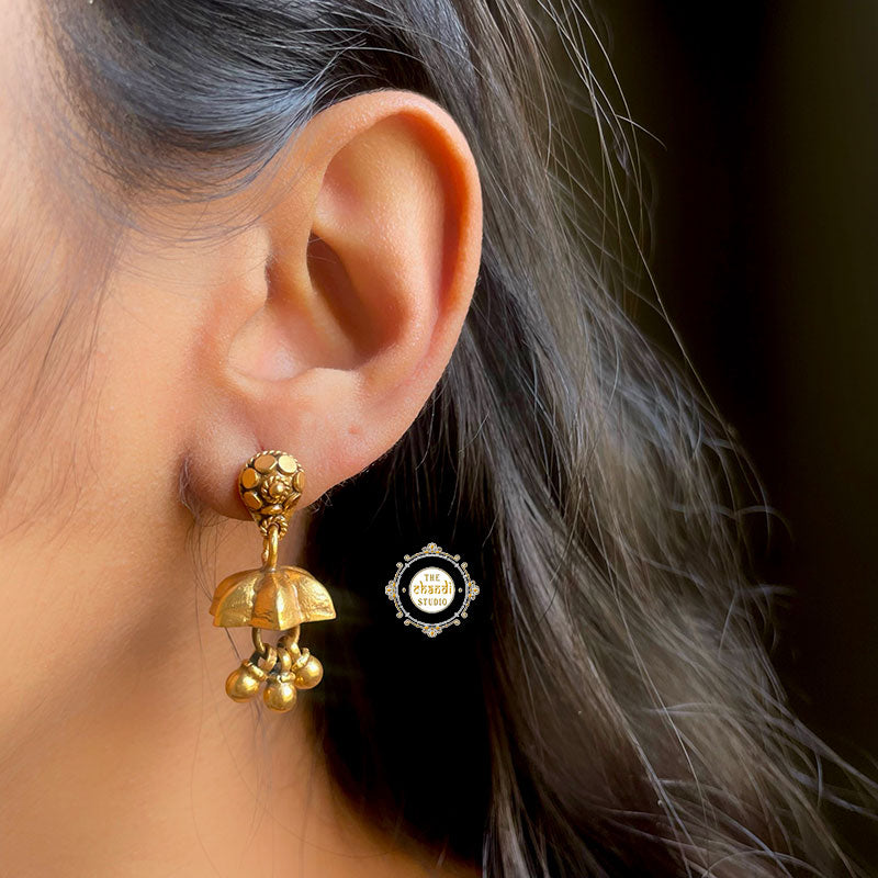 Full Gold Little Tribal Earring