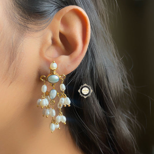 Full Gold Pearls Of Joy Earring