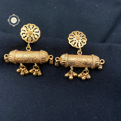 Full Gold Tribal Taweez Earring