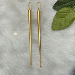 Full Gold Long Stick Hoop Earring