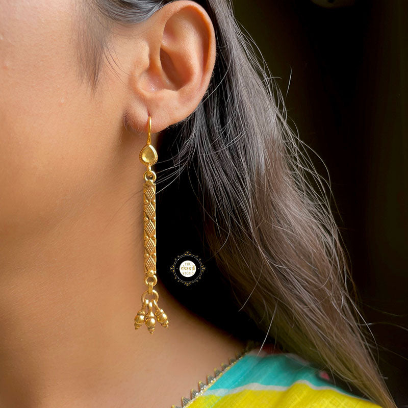 Full Gold Emboss Earring