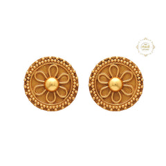 Full Gold Minimal Floral Earring