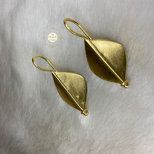 Full Gold Paan Hoop Earring