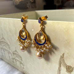 Kundan Pearl Full Gold Earring