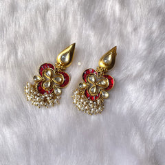 Kundan Pearl Full Gold Earring