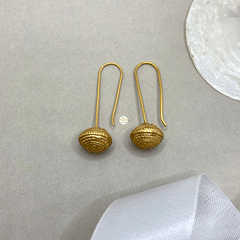 Full Gold Drop Earring