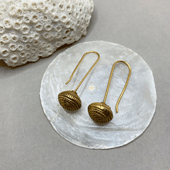 Full Gold Drop Earring