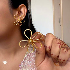 Sterling Silver Bloom Loop Statement Earring