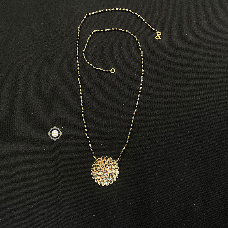 Full Gold Timeless Floral Glass Mangalsutra