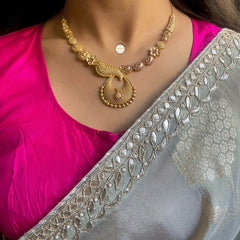 Muhurat Full Gold Mubarak Necklace Set