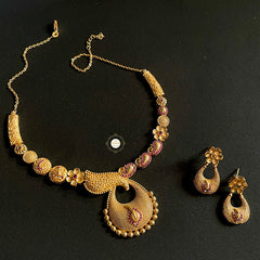 Muhurat Full Gold Mubarak Necklace Set