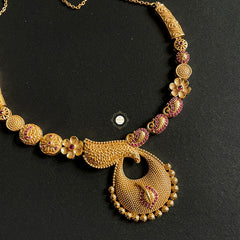 Muhurat Full Gold Mubarak Necklace Set