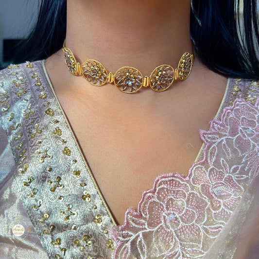 Sterling Silver Floral Glow Neckalce