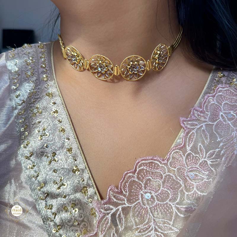 Sterling Silver Floral Glow Neckalce