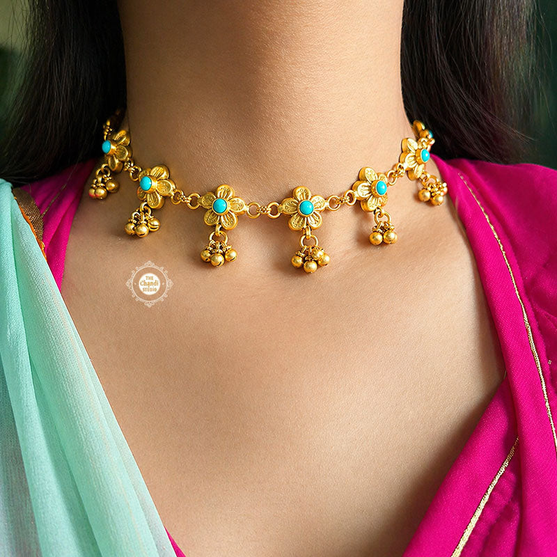 Buy Dilkash Floral Ghungroo Necklace Online