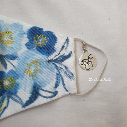 Sterling Silver Karam Face Mask Charm