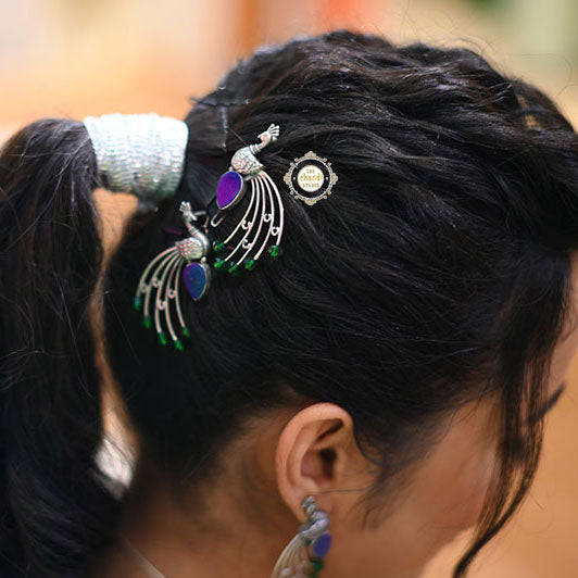 Majestic Peacock Hair Pin