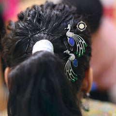 Majestic Peacock Hair Pin