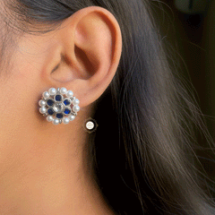 Kundan Floral Studs