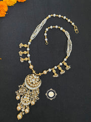 Muhurat Gold Polish Dual Layered Chaand Necklace