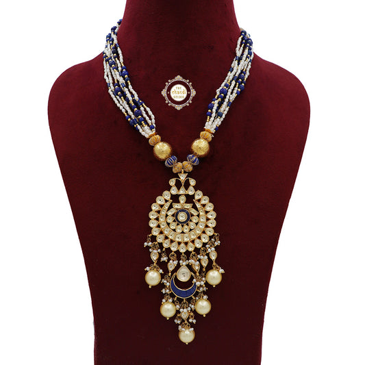 Muhurat Gold Polish Dual Layered Chaand Necklace