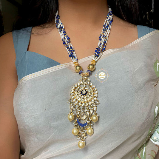 Muhurat Gold Polish Dual Layered Chaand Necklace