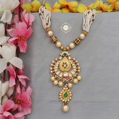 Muhurat Gold Polish Paisley Necklace