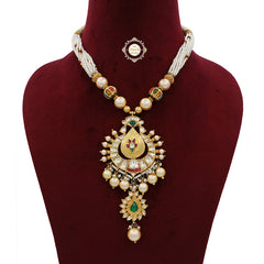 Muhurat Gold Polish Paisley Necklace