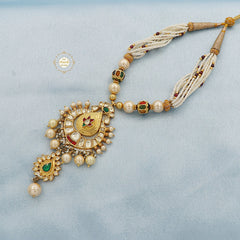 Muhurat Gold Polish Paisley Necklace