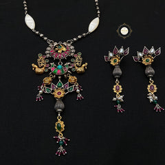 Muhurat Gold Polish Kundan Necklace Set