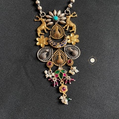 Muhurat Gold Polish Timeless Peacock Necklace