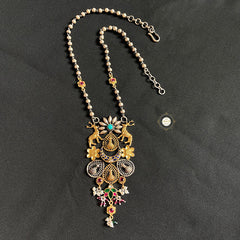 Muhurat Gold Polish Timeless Peacock Necklace