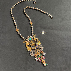 Muhurat Gold Polish Timeless Peacock Necklace