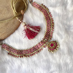 Full Gold Chaand Sitara Necklace