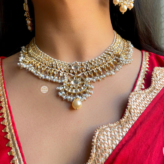 Full Gold Chaand Sitara Necklace