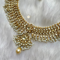 Full Gold Chaand Sitara Necklace