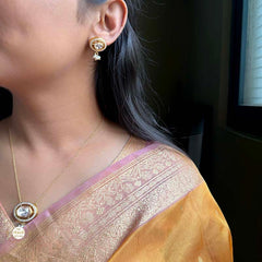 Kundan polki Necklace with Earring