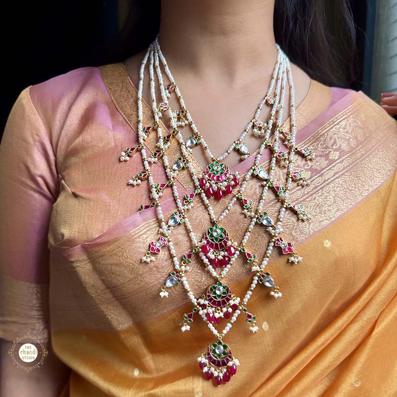 Buy Kundan Rajwada Rani Haar Neckalce Online