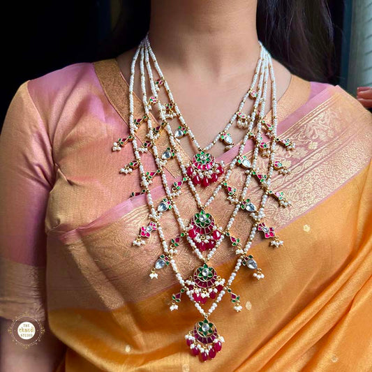 Buy Kundan Rajwada Rani Haar Neckalce Online