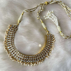 Rajwadi Pearl Kundan Necklace