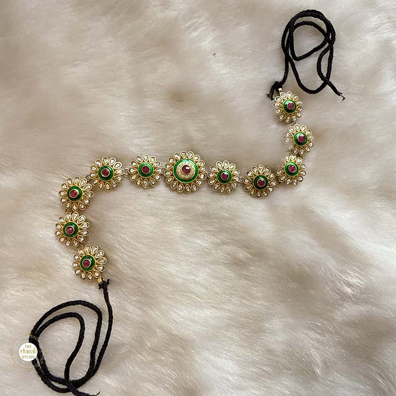 Sterling Silver Muhurat Rajwada Head Band (Mathapatti)